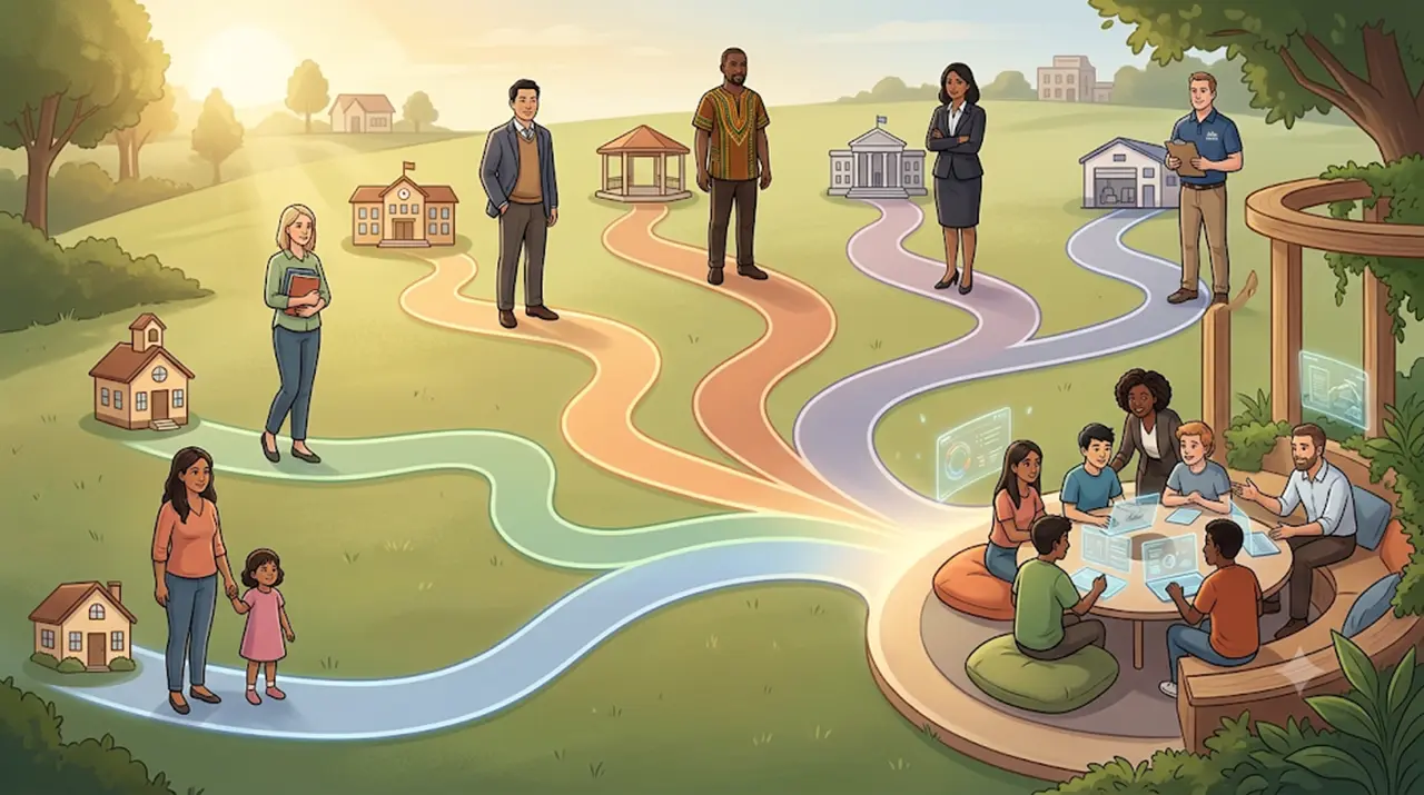 Different adoption paths leading toward a mentor-led Personal Mentoring Cell.